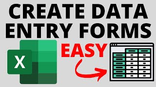 How to Create Data Entry Forms in Excel  EASY [upl. by Livvyy]