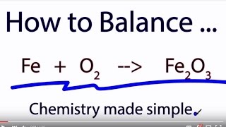 Balance Fe  O2  Fe2O3 [upl. by Farrell498]