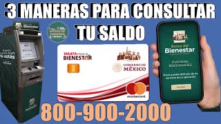 🚨😱¡¡3 MANERAS PARA CONSULTAR EL SALDO DE TU TARJETA DEL BANCO DEL BIENESTAR😱🚨 [upl. by Atinrev]