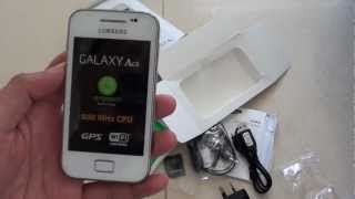 Samsung Galaxy Ace How to Insert SIM Card [upl. by Kerwon]