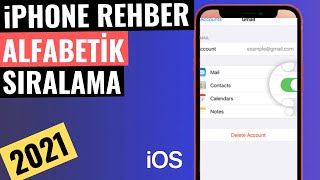 iPHONE REHBER ALFABETİK SIRALAMA [upl. by Ailecra]