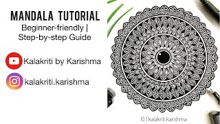 How to Draw Mandala  BeginnersTutorial mandalatutorial mandala mandalapatterns [upl. by Sivar]