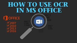 How to use OCR in Microsoft Office 20072016 [upl. by Marwin]