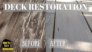 How To Restore A WornOutWeathered Deck [upl. by Sitnik]