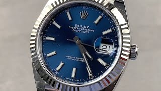 Rolex Datejust 41 126334 Blue Dial  Iconic Luxury Watch Review [upl. by Atinahc]