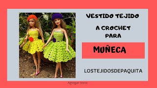 Vestido Tejido a Crochet para Muñeca [upl. by Maon]