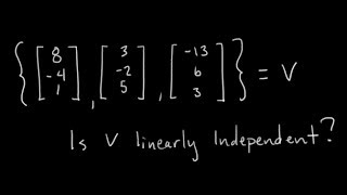 How to Determine if a Set of Vectors is Linearly Independent Passing Linear Algebra [upl. by Nitsua]