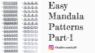 100 Easy Mandala Patterns For Beginners Part1 [upl. by Esiahc]