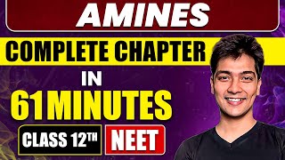 AMINES in 61 Minutes  Full Chapter Revision  Class 12th NEET [upl. by Aicineohp]