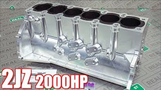 2000HP Supra Billet 2JZ Engine Build  Bulletproof 2JZ for Streetable Supra [upl. by Aekan]