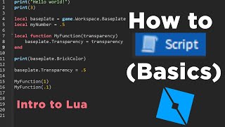 How to SCRIPT in Roblox 1  Intro to Lua [upl. by Bertina]