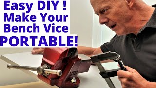 How To Make Your Bench Vice PORTABLE So USEFUL [upl. by Elleahcim922]