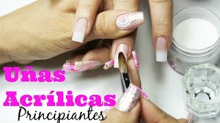 Uñas de acrilico para principiantes  beginner acrylic nails [upl. by Nicolina]