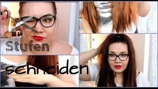 Haare selbst schneiden  Stufenschnitt DIY  PLUSSIZEBEAUTY ♥ [upl. by Kauffman]