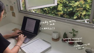 1 hour study with me with lofi background music 🍃 [upl. by Brooking]