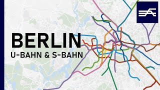 Evolution of the Berlin Rapid Transit UBahn SBahn 19022021 geographic map [upl. by O'Brien]