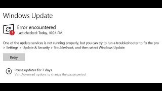 Fix Windows 10 Update Error One Of The Update Services Is Not Running Properly [upl. by Bowler]