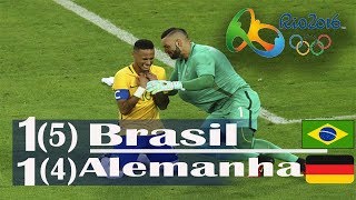 Brasil 1 x 1 Alemanha Penaltis 5 4 Final Olimpica Rio 2016 HD 720p [upl. by Demodena]