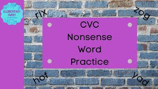 CVC Nonsense Word Practice 1 with music AcadienceDibels NWF [upl. by Ayin185]