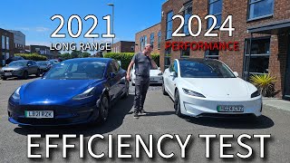 Tesla Long Range V Performance convoy efficiency and range comparison  much difference [upl. by Eed]