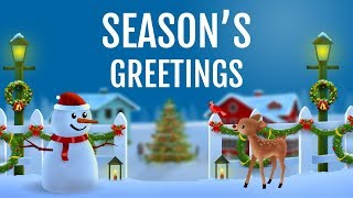 Seasons Greetings amp Happy Holidays animated greetings [upl. by Elbart]