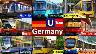 U Bahn Tram  Commuter train in Germany [upl. by Ymassej]