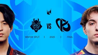 G2 vs KC  2025 LEC Winter Split Playoffs  Split Final [upl. by Fabrice]