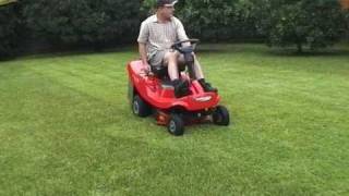 CastleGarden Compact mower XE75VD Part 2 mowing 50mm Sir Walter Buffalo grass [upl. by Hairaza]