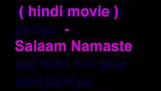 Salaam Namaste Saalam Namaste  with lyrics [upl. by Nodla]