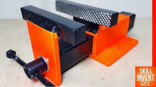 How To Make A Bench Vise  DIY Metal Bench Vise [upl. by Lawton12]