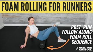 FOAM ROLLING FOR RUNNERS FOLLOW ALONG Postrun foam roller RECOVERY routine [upl. by Linn]