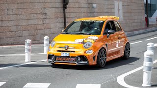 CRAZY Modified Abarth 595 Competizione Terrorizing the Streets of Monaco [upl. by Deehahs]