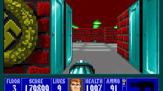 Wolfenstein 3D Full Playthrough DOS [upl. by Ahusoj]