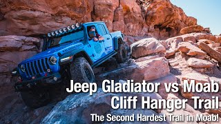 Jeep Gladiator Rubicon vs Moab Cliff Hanger Trail [upl. by Ailedo]