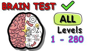 Brain Test Tricky Puzzles Level 1  280  All Levels Updated [upl. by Okier]