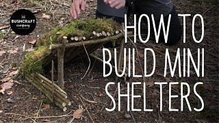 Bushcraft for kids How to build a mini shelter AT HOME [upl. by Notrab]