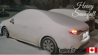 Heavy Snowfall  Leduc  Alberta  Explore Canada  🇨🇦 [upl. by Emee46]