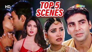 Top 5 Scenes Of Andaaz  Akshay Kumar  Lara Dutta  Priyanka Chopra [upl. by Tterrag]