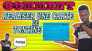 COMMENT RÉALISER UNE CARTE DE TONTINE [upl. by Srevart]