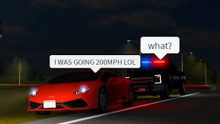 Going 200MPH In Front Of Cops In My Lamborghini Huracan Roblox Greenville [upl. by Apgar]