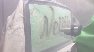 Sand Blast Rock Engraving Process [upl. by Ainod]