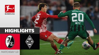 SC Freiburg  Borussia Mgladbach 33  Highlights  Matchday 10 – Bundesliga 202324 [upl. by Enyedy]