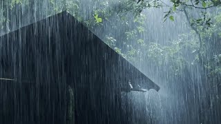 Sleep Instantly Within 3 Minutes with Heavy Rain amp Thunder on Ancient House in Foggy Forest at Night [upl. by Bernhard817]