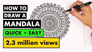 how to draw MANDALA ART for beginners  Vijayta Sharma [upl. by Roinuj]