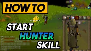 OSRS  How To Start Hunter Skill Updated Fastest Way OSRS OldschoolRunescape [upl. by Drageruaeb]