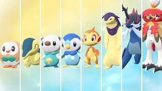 Pokémon Legends Arceus  All Starters Evolutions [upl. by Gunar]