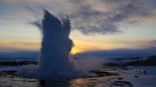 Iceland  Geysir in the winter [upl. by Amaris]