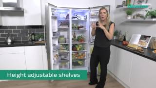 RS723N4W Hisense American Side by Side Fridge Freezer [upl. by Eslehc]