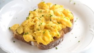 Perfect Creamy Scrambled Eggs Recipe [upl. by Columbyne]