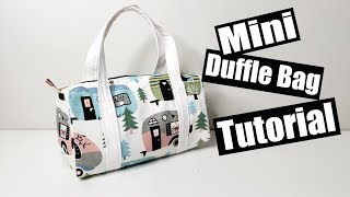 Mini Duffle Bag Sewing tutorial  Free pattern [upl. by Amihc63]